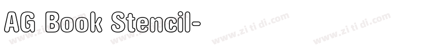 AG Book Stencil字体转换